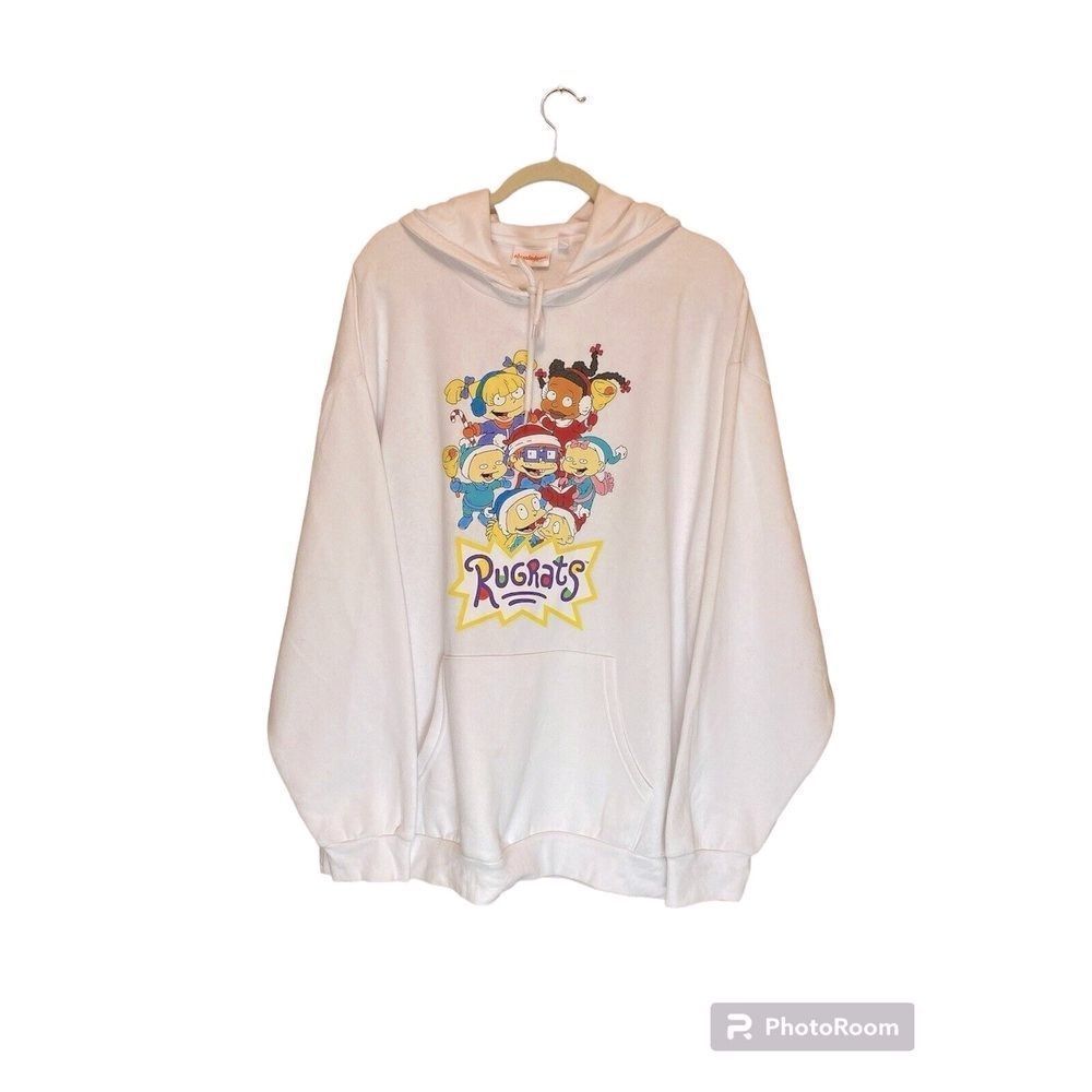 Rugrats Hoodie Sweatshirt Unisex White Vintage Nickelodeon Size 2X - Picture 1 of 2